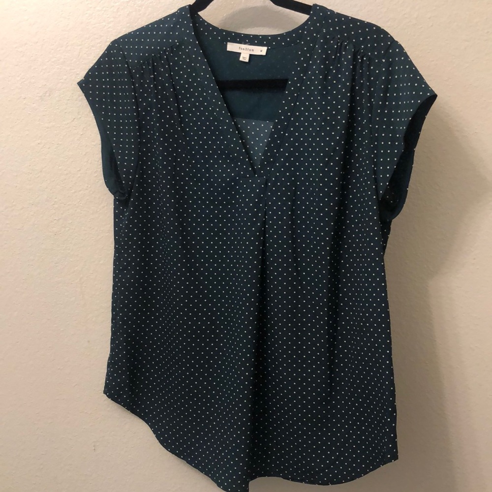 Fun2fun Vneck Polka Dot Blouse